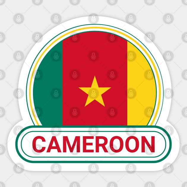 Cameroon Country Badge - Cameroon Flag Sticker by Yesteeyear